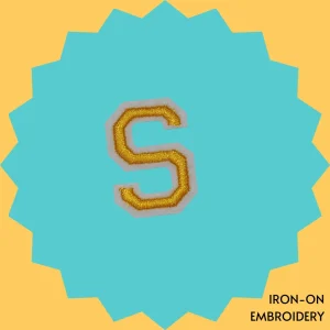 Yellow Letter 'S' Iron-on Embroidery