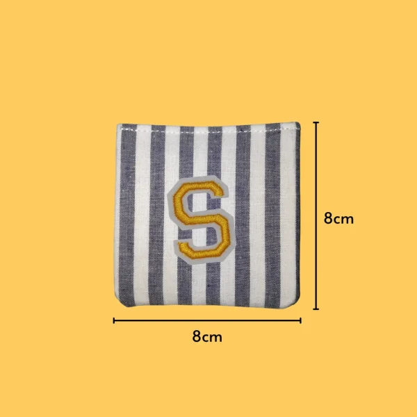 Yellow Letter 'S' Iron-on Embroidery