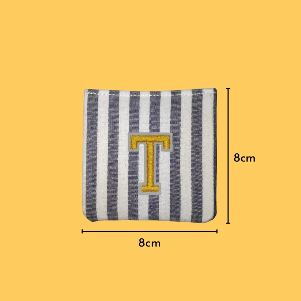 Yellow Letter 'T' Iron-on Embroidery