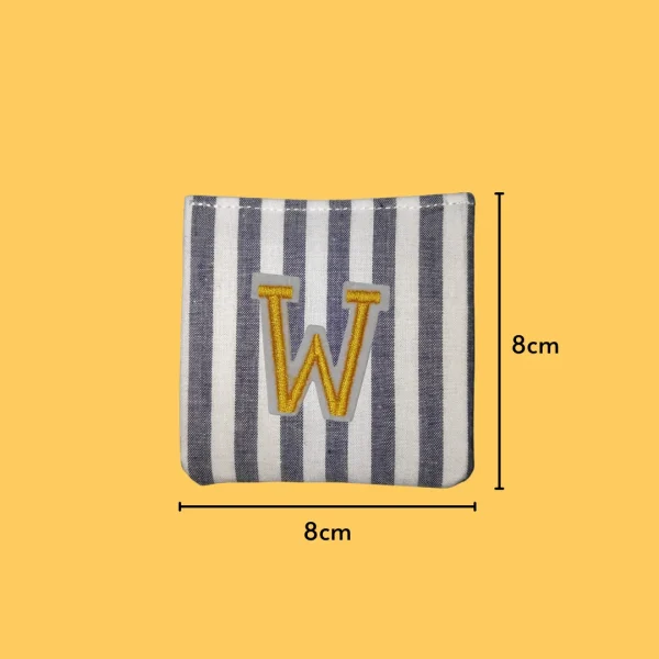 Iron-On-Patch-950 Yellow Letter 'W' Iron-on Embroidery