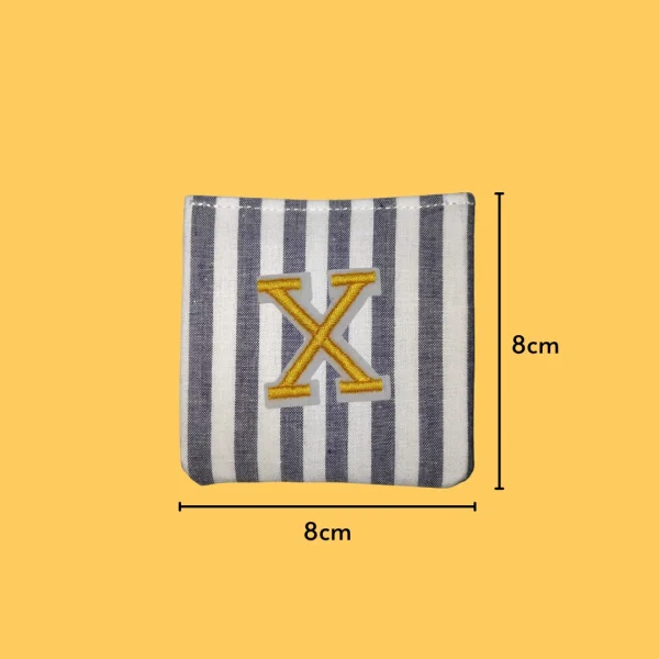 Yellow Letter 'X' Iron-on Embroidery