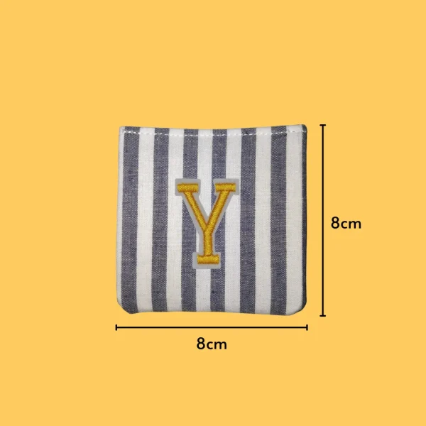 Yellow Letter 'Y' Iron-on Embroidery