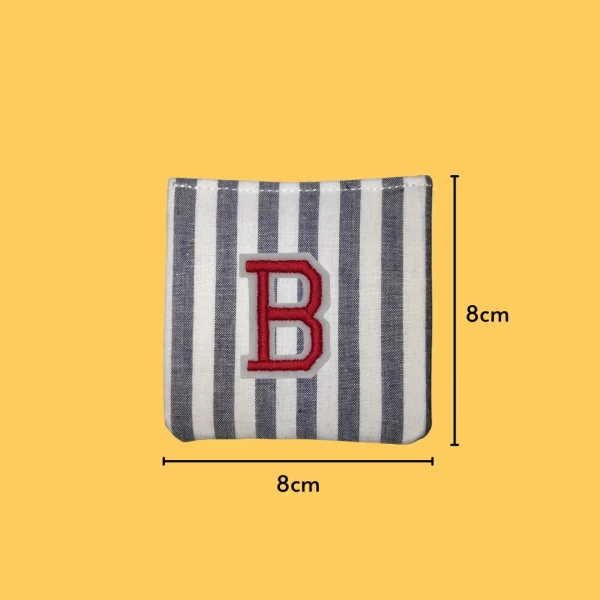 Red Letter 'B' Iron-on Embroidery