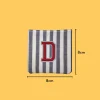 Red Letter 'D' Iron-on Embroidery