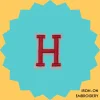 Red Letter 'H' Iron-on Embroidery