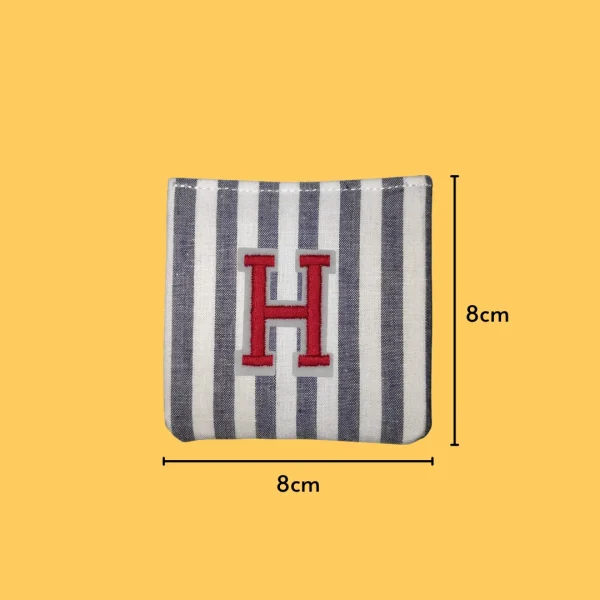 Red Letter 'H' Iron-on Embroidery
