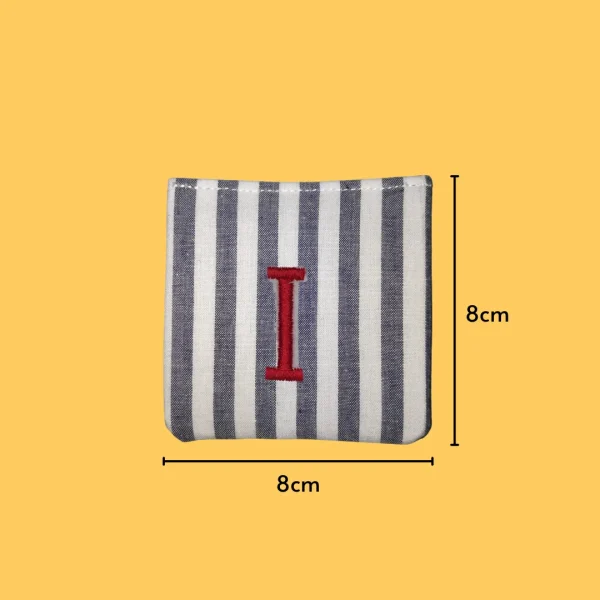 Red Letter 'I' Iron-on Embroidery