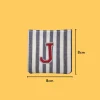 Red Letter 'J' Iron-on Embroidery