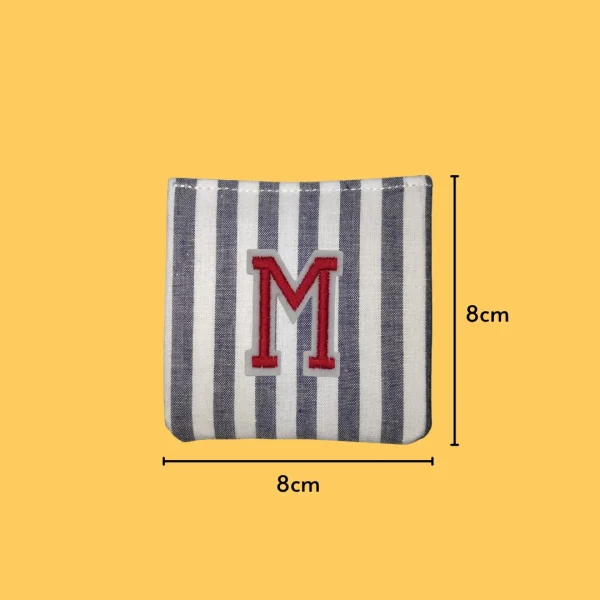 Red Letter 'M' Iron-on Embroidery