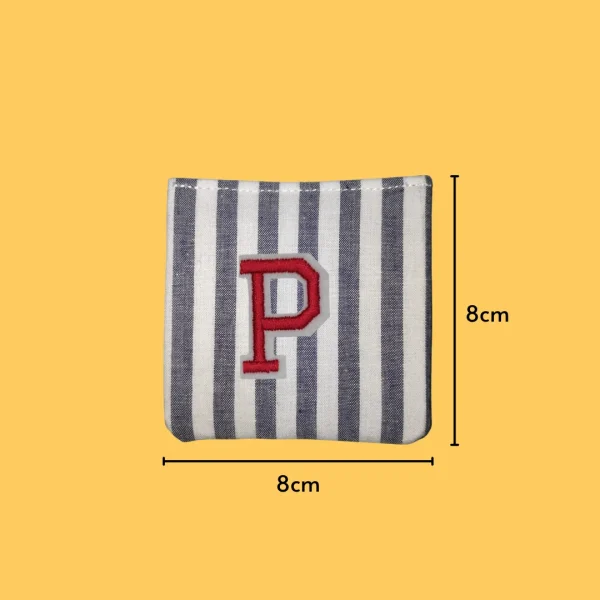 Red Letter 'P' Iron-on Embroidery