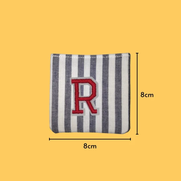 Red Letter 'R' Iron-on Embroidery