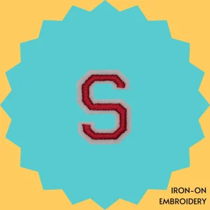 Red Letter 'S' Iron-on Embroidery
