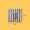 Red Letter 'U' Iron-on Embroidery