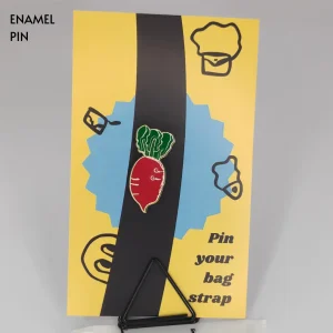 Red Raddish Vegetable Enamel Pin