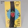 Red Strawberry Fruit Enamel Pin