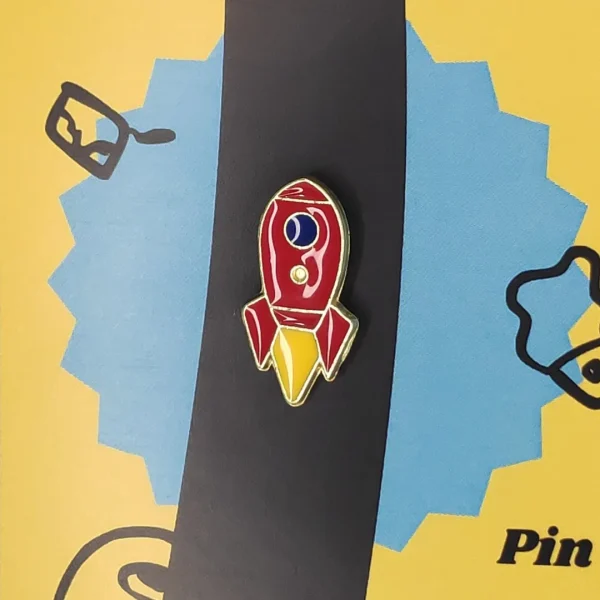 Small Red Rocket Enamel Pin