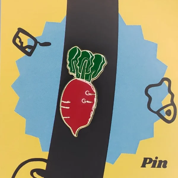 Red Raddish Vegetable Enamel Pin