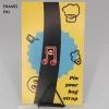 Red Music Notes Enamel Pin