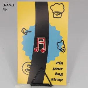 Red Music Notes Enamel Pin