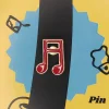 Red Music Notes Enamel Pin