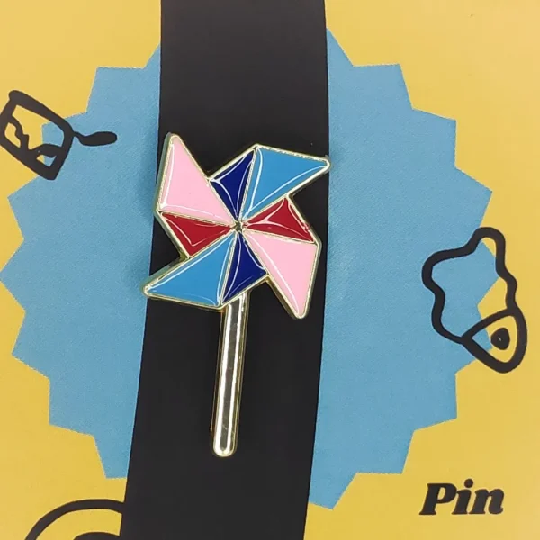 Pin Wheel Enamel Pin