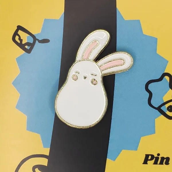 Enamel-Pin-40 White Bunny Enamel Pin