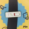 1% Battery Icon Enamel Pin