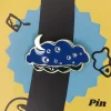 Enamel-Pin-64 Night Sky with Cresent and Stars Enamel Pin