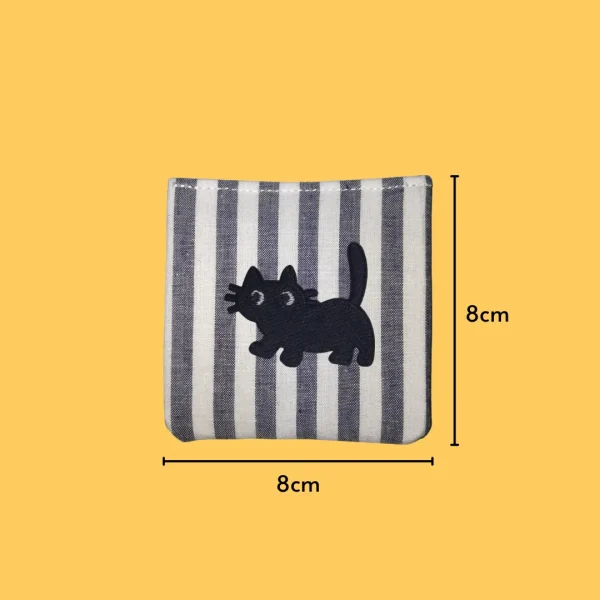 Walking Black Cat Iron-on Embroidery
