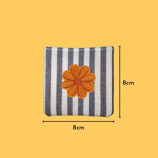 Orange Flower with Orange Center Iron-on Embroidery