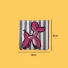 Pink Ballon Dog Iron-on Embroidery