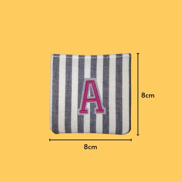 Pink Letter 'A' Iron-on Embroidery