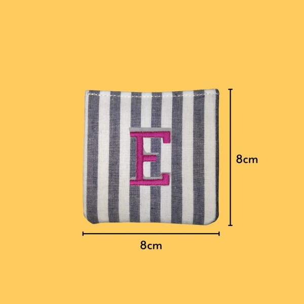 Pink Letter 'E' Iron-on Embroidery