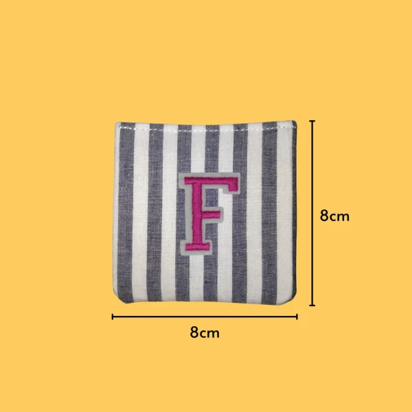 Iron-On-Patch-1128 Pink Letter 'F' Iron-on Embroidery
