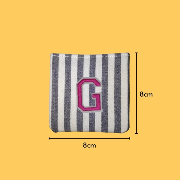 Pink Letter 'G' Iron-on Embroidery