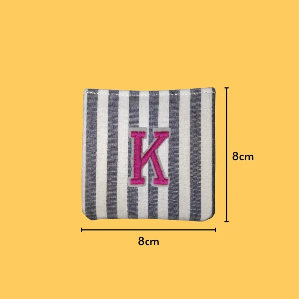 Iron-On-Patch-1138 Pink Letter 'K' Iron-on Embroidery