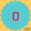 Pink Letter 'O' Iron-on Embroidery