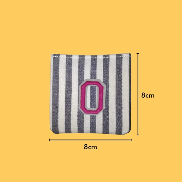 Pink Letter 'O' Iron-on Embroidery