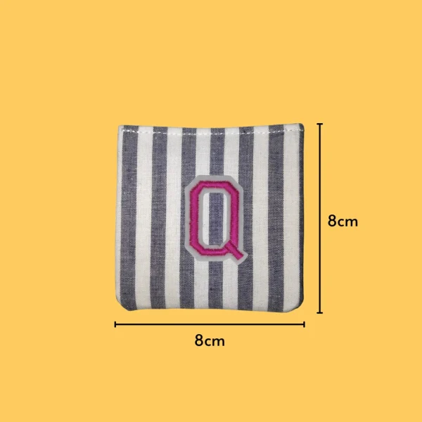 Pink Letter 'Q' Iron-on Embroidery