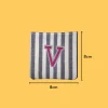 Pink Letter 'V' Iron-on Embroidery