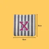 Pink Letter 'X' Iron-on Embroidery