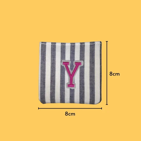 Pink Letter 'Y' Iron-on Embroidery