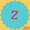 Pink Letter 'Z' Iron-on Embroidery