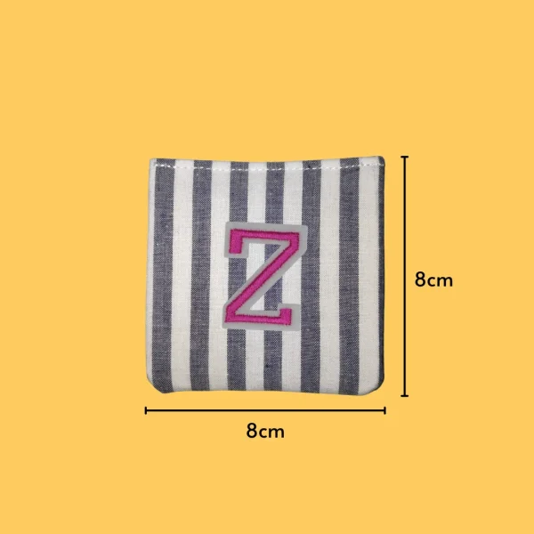 Pink Letter 'Z' Iron-on Embroidery