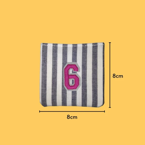 Pink Number '6' or '9' Iron-on Embroidery