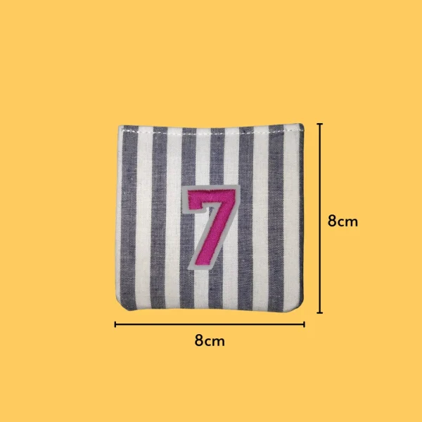 Pink Number '7' Iron-on Embroidery