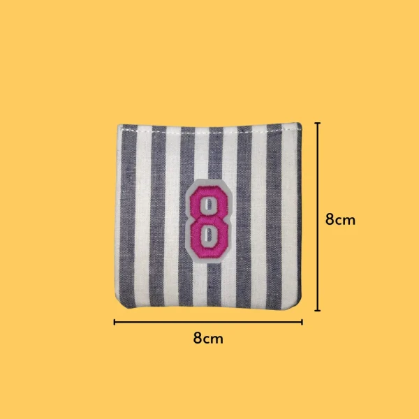 Pink Number '8' Iron-on Embroidery