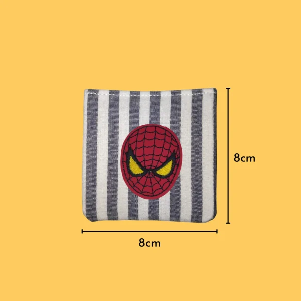 Spiderman Face with Yellow Eyes Iron-on Embroidery