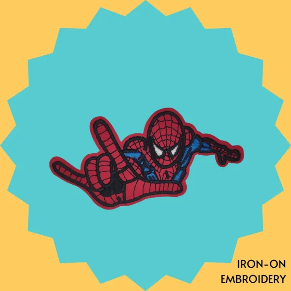 Iron-On-Patch-1195 Heroic Spiderman Iron-on Embroidery