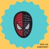 Iron-On-Patch-1211 Half Half Spiderman Mask Iron-on Embroidery